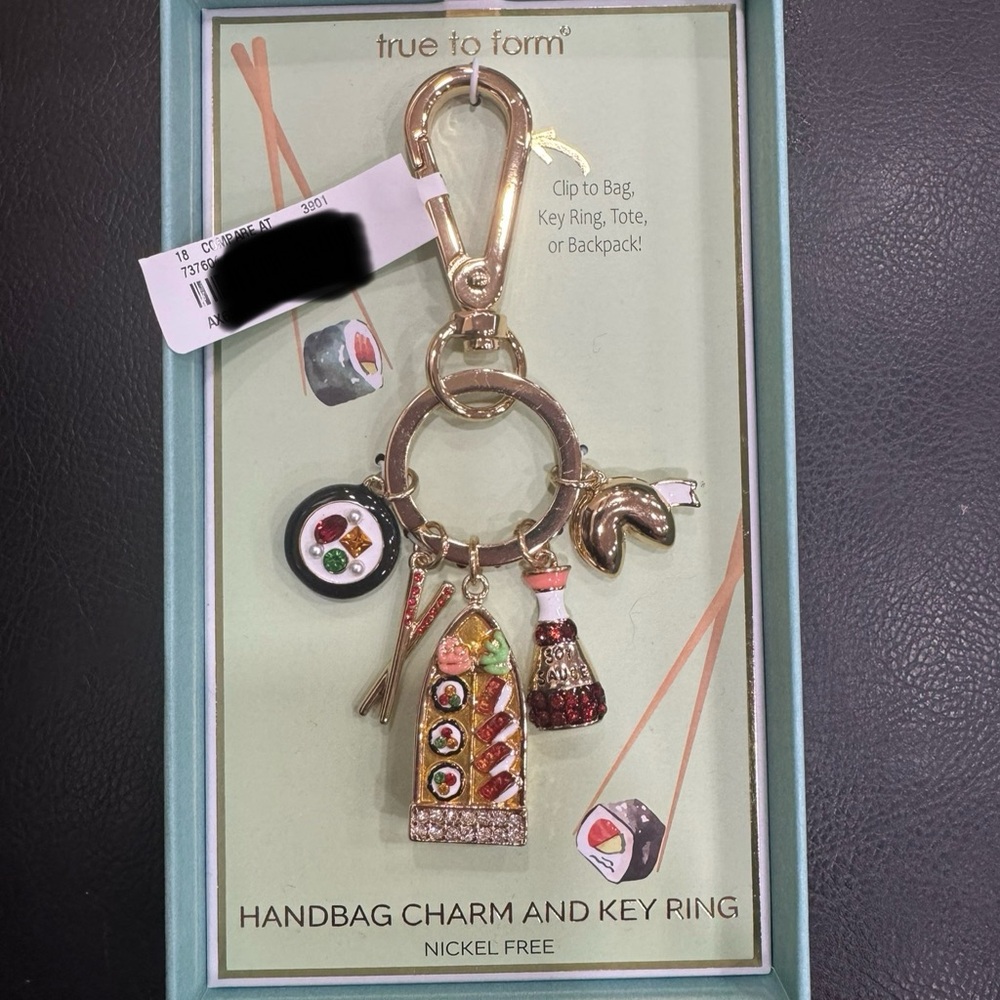 True To Form Sushi Handbag Charm Key Ring